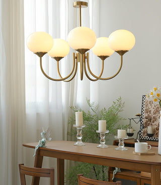Lustra Lustre Globe en Verre Rose Doré