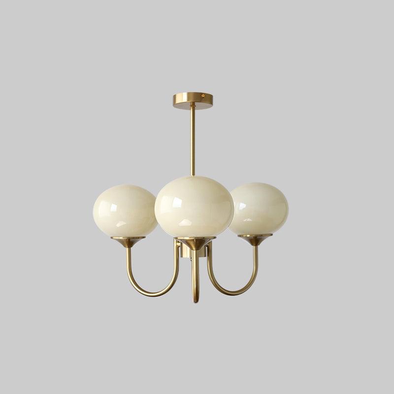 Breniona Lustre Globe en Verre Rose Doré