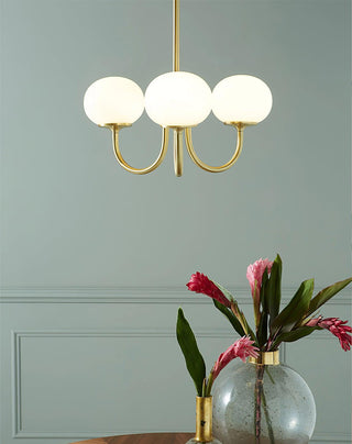 Lustra Lustre Globe en Verre Rose Doré