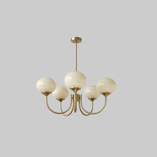 Lustra Lustre Globe en Verre Rose Doré