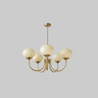 Lustra Lustre Globe en Verre Rose Doré