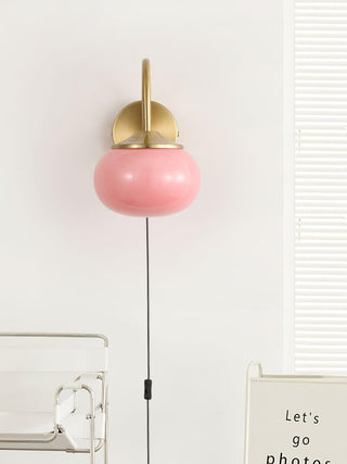 Dutiful Premium Nordic Art Plug-in Glass Sconce Wall Lamp-Luire