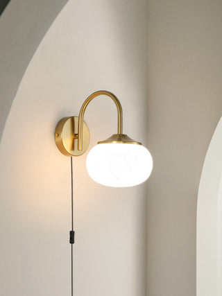 Dutiful Premium Nordic Art Plug-in Glass Sconce Wall Lamp-Luire