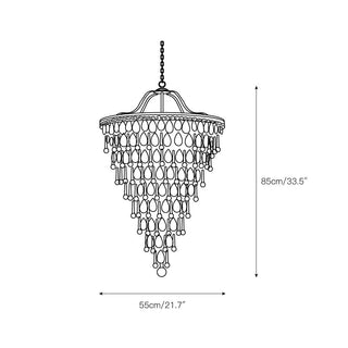 Blink Lustre Unique En Cristal Et Métal En Forme De Pyramide Inversée