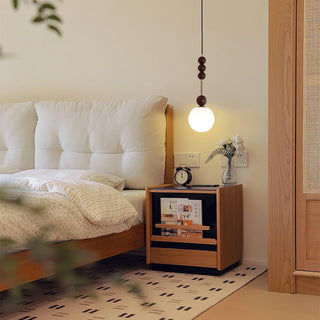 Norn Suspension Verre Perles en Bois