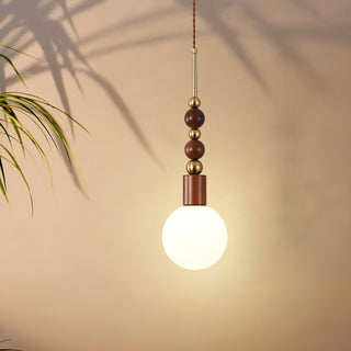 Norn Suspension Verre Perles en Bois