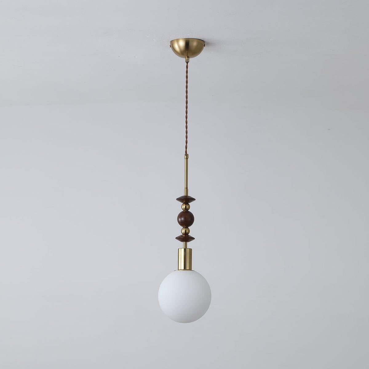 Norn Suspension Verre Perles en Bois