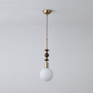 Norn Suspension Verre Perles en Bois