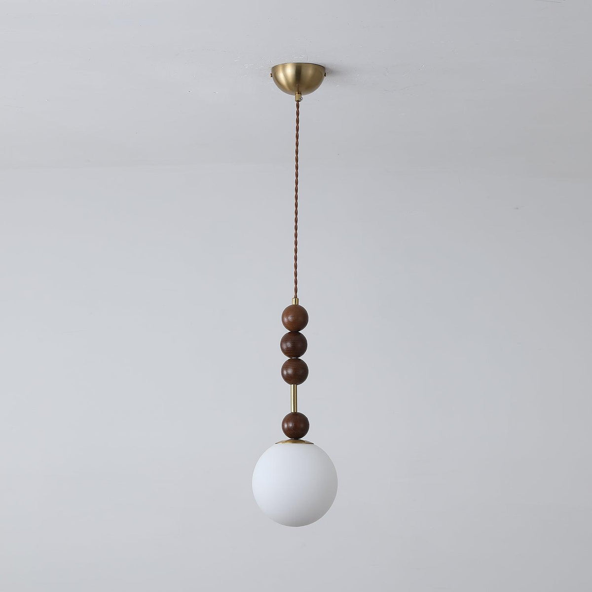 Norn Suspension Verre Perles en Bois