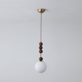 Norn Suspension Verre Perles en Bois