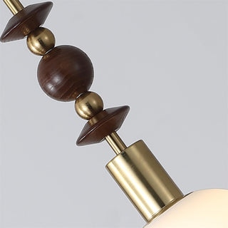 Norn Suspension Verre Perles en Bois