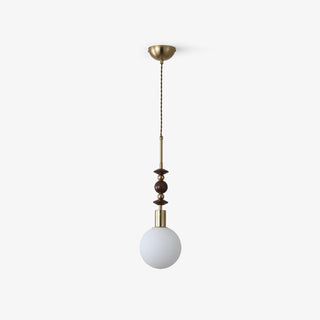 Norn Suspension Verre Perles en Bois