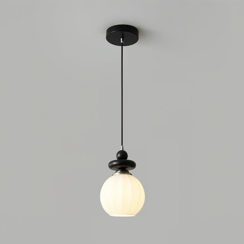 A view from below looking up into the Maru Pendant Light.