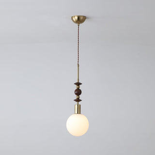 Norn Suspension Verre Perles en Bois