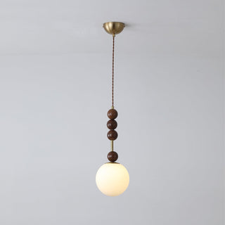 Norn Suspension Verre Perles en Bois