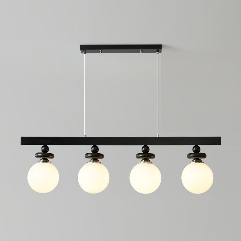 The ribbed glass shade of the Maru Pendant Light, unlit, showing its texture.