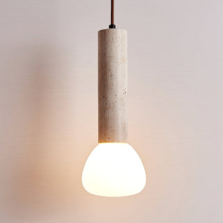 Cicaris Lampe Suspendue Minimaliste en Travertin