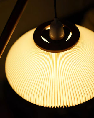 Ervenil Lampadaire en Bois d'Érable Et Verre Moderne du Milieu du Siècle