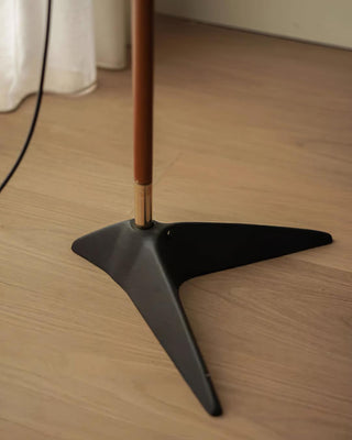 Ervenil Lampadaire en Bois d'Érable Et Verre Moderne du Milieu du Siècle