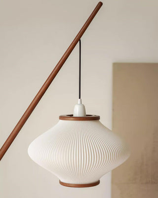 Ervenil Lampadaire en Bois d'Érable Et Verre Moderne du Milieu du Siècle