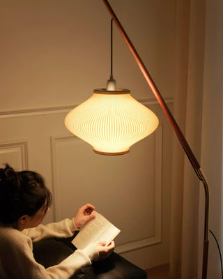 Ervenil Lampadaire en Bois d'Érable Et Verre Moderne du Milieu du Siècle