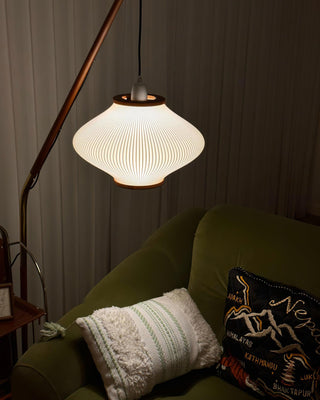 Ervenil Lampadaire en Bois d'Érable Et Verre Moderne du Milieu du Siècle