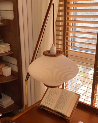 Ervenil Lampadaire en Bois d'Érable Et Verre Moderne du Milieu du Siècle