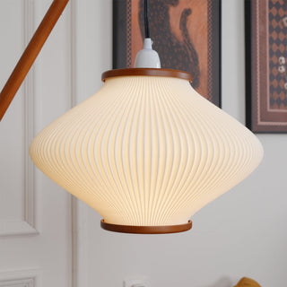 Ervenil Lampadaire en Bois d'Érable Et Verre Moderne du Milieu du Siècle