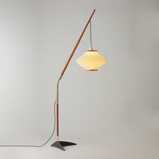 Ervenil Lampadaire en Bois d'Érable Et Verre Moderne du Milieu du Siècle
