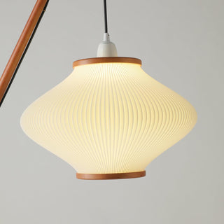 Ervenil Lampadaire en Bois d'Érable Et Verre Moderne du Milieu du Siècle