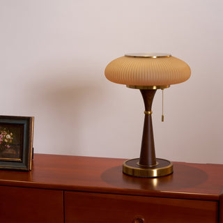 Vevelo Lampe de Table en Bois Vintage