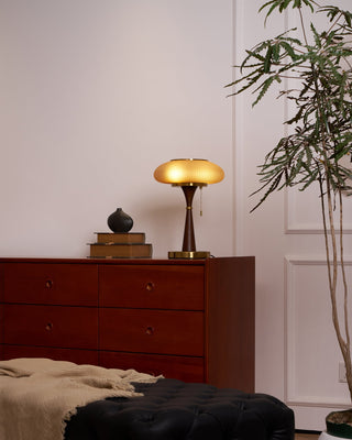 Vevelo Lampe de Table en Bois Vintage