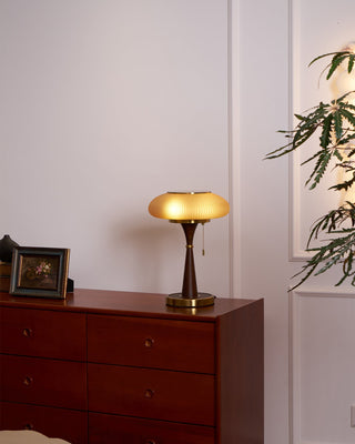 Vevelo Lampe de Table en Bois Vintage