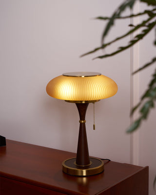 Vevelo Lampe de Table en Bois Vintage
