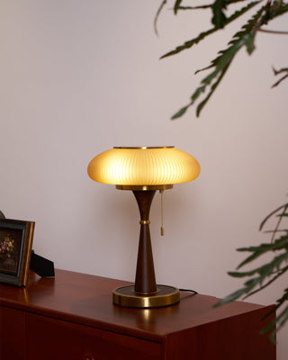Vevelo Lampe de Table en Bois Vintage