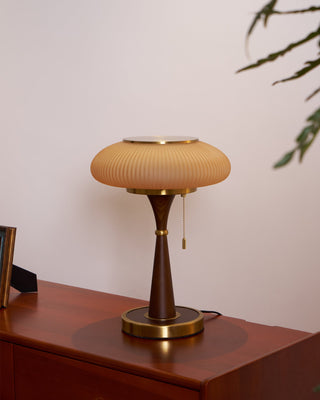 Vevelo Lampe de Table en Bois Vintage