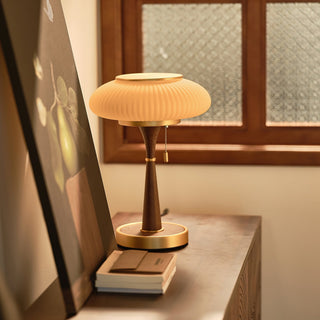 Vevelo Lampe de Table en Bois Vintage