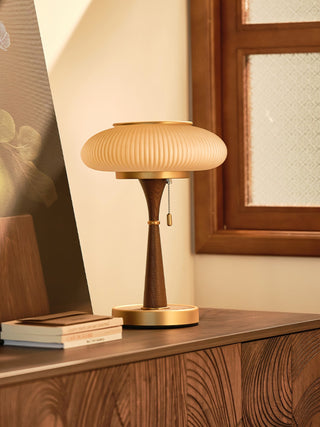Vevelo Lampe de Table en Bois Vintage