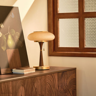 Vevelo Lampe de Table en Bois Vintage