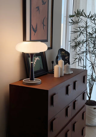 Vevelo Lampe de Table en Bois Vintage