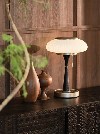 Vevelo Lampe de Table en Bois Vintage