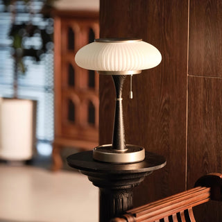 Vevelo Lampe de Table en Bois Vintage