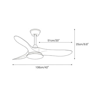 Liorueria Ventilateur de Plafond Lumineux
