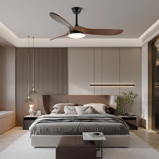 Plafonnier ventilateur moderne en bois Velix