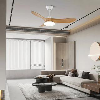 Plafonnier ventilateur moderne en bois Velix