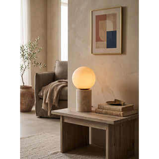 Norinise Lampe de Table en Travertin Et Pierre