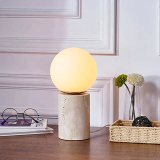 Norinise Lampe de Table en Travertin Et Pierre
