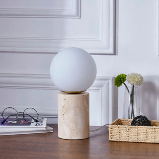 Norinise Lampe de Table en Travertin Et Pierre
