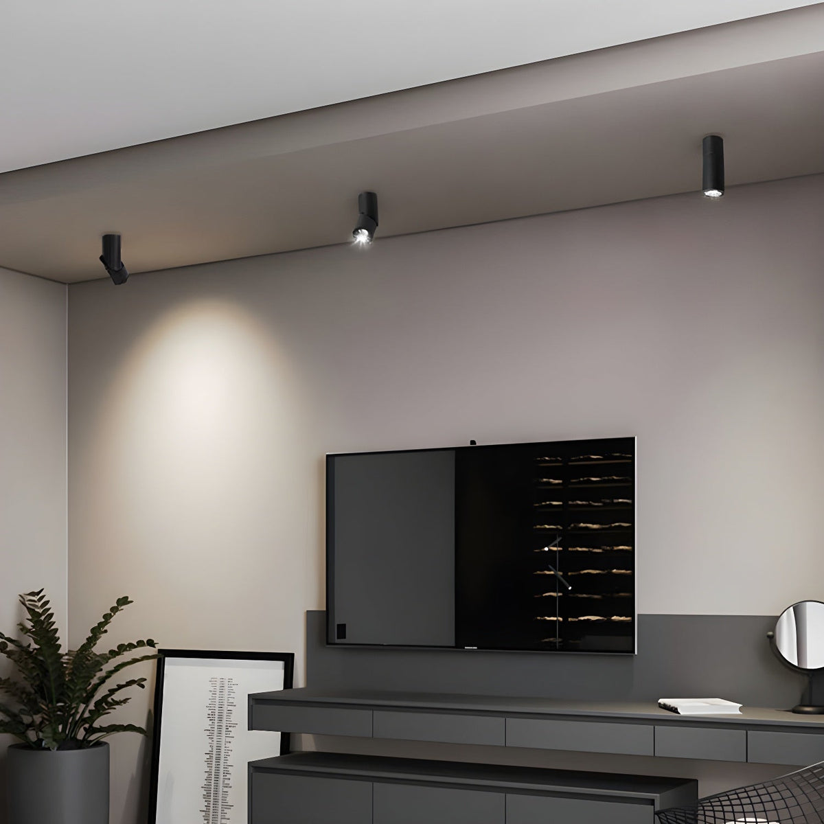 Ivinir Plafonnier Minimaliste Moderne Pivotante Direction Bas