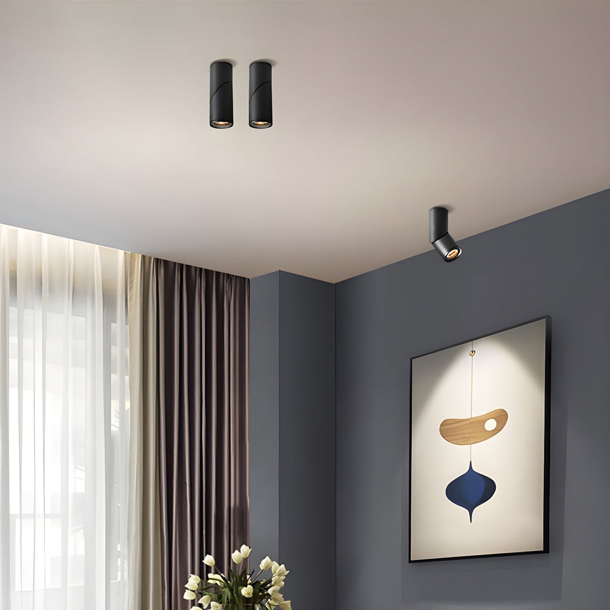 Ivinir Plafonnier Minimaliste Moderne Pivotante Direction Bas